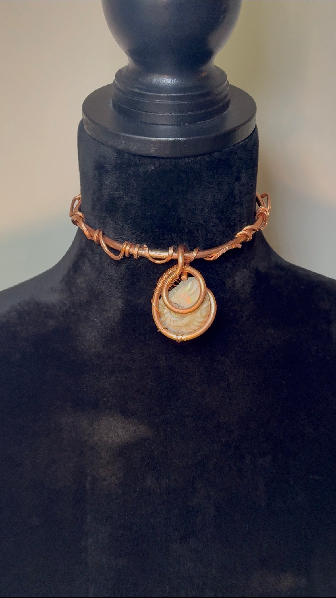 Ammonite Copper Choker