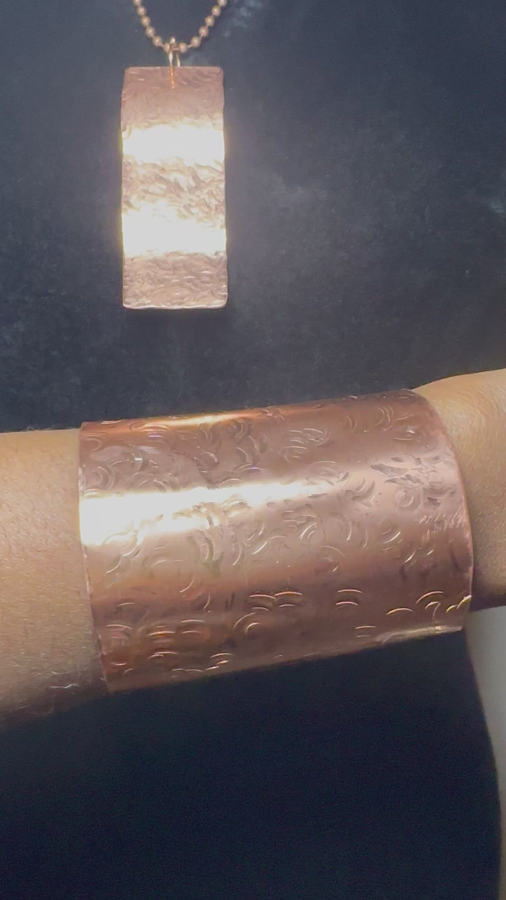 Wide Copper Cuff Bracelet
